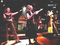 on stage
