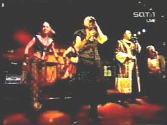 on stage