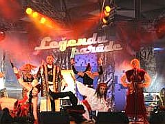 on stage