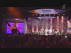 on stage