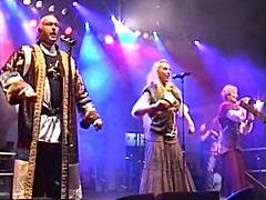 on stage