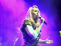 on stage
