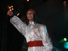 on stage