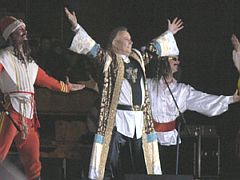 on stage