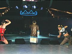 on stage