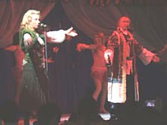 on stage