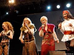 on stage