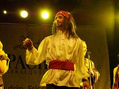 on stage